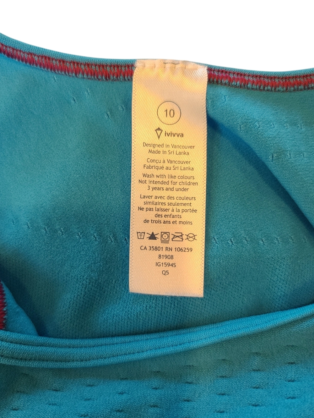 ivivva by lululemon girls tank size 10 - Picture 3 of 3